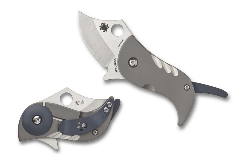 Spyderco Pochi з лезом CPM S45VN та блакитним анодованим хвостом