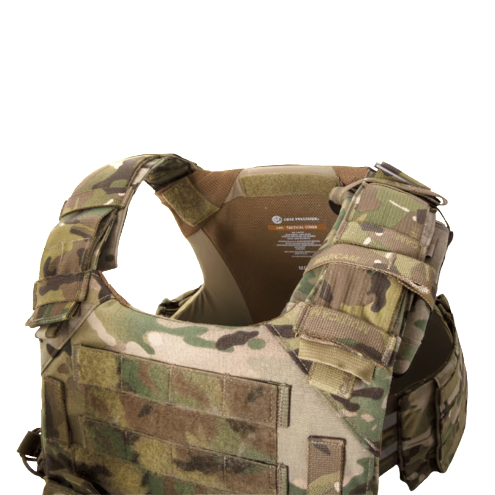 Плечові елементи Trap Armor, встановлені на плитоноску