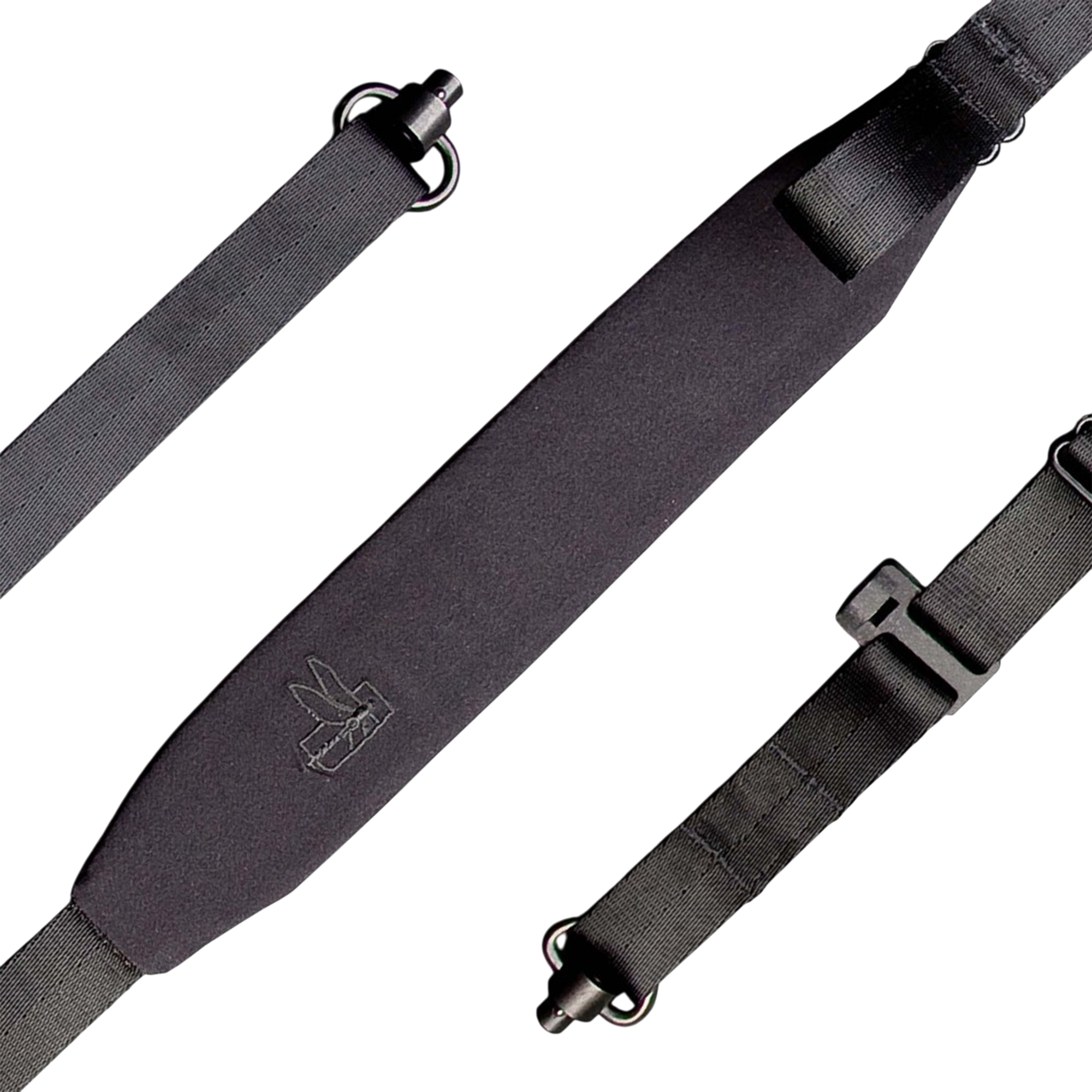 Тактичний ремінь D3 Sling у чорному кольорі крупним планом