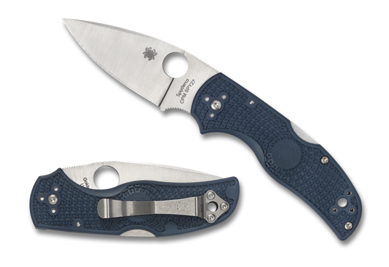 Ніж Spyderco Native 5 з лезом CPM-SPY27 та синім FRN руків'ям