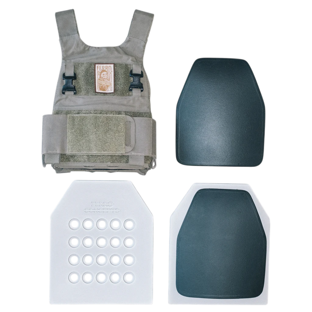 Тактичний набір: бронежилет, бронеплита і вентиляційні вставки Ferro