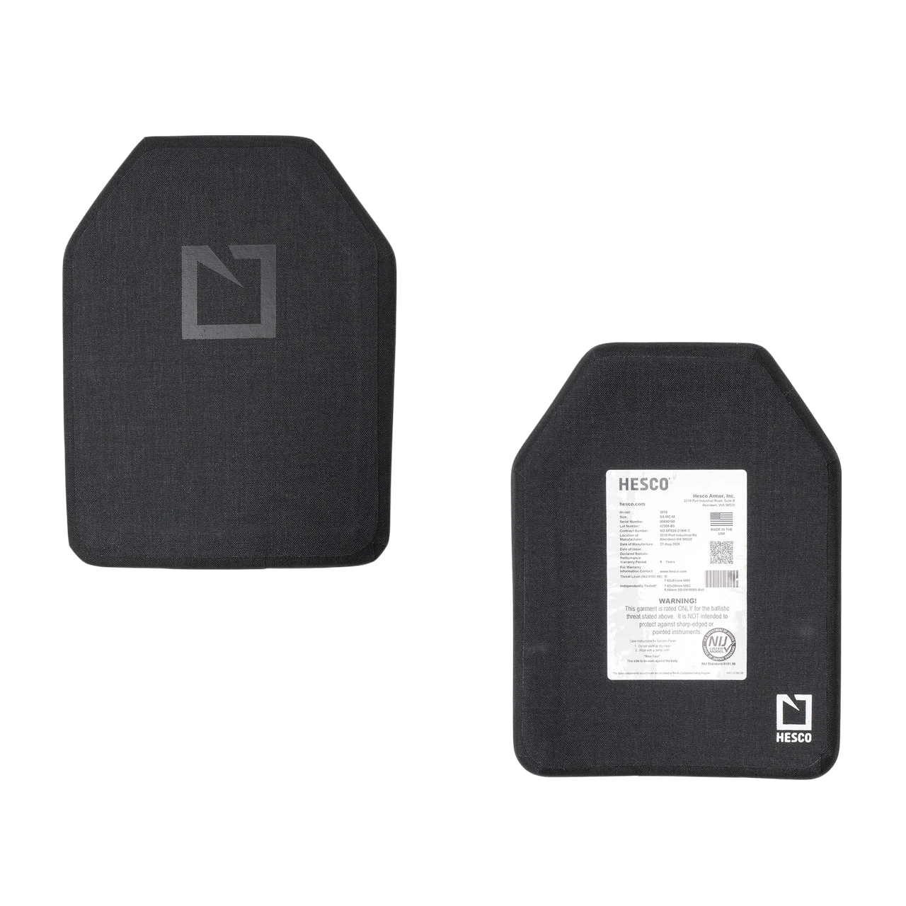 Бронеплита HESCO 3810 з фронтальним і зворотним боками, рівень захисту III+