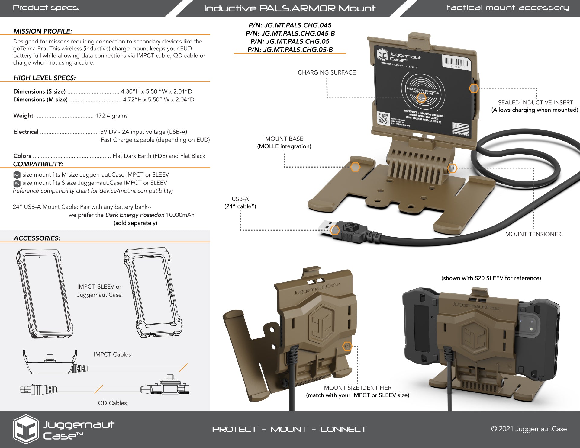 зарядне кріплення Juggernaut Case Inductive Charge Armor Mount