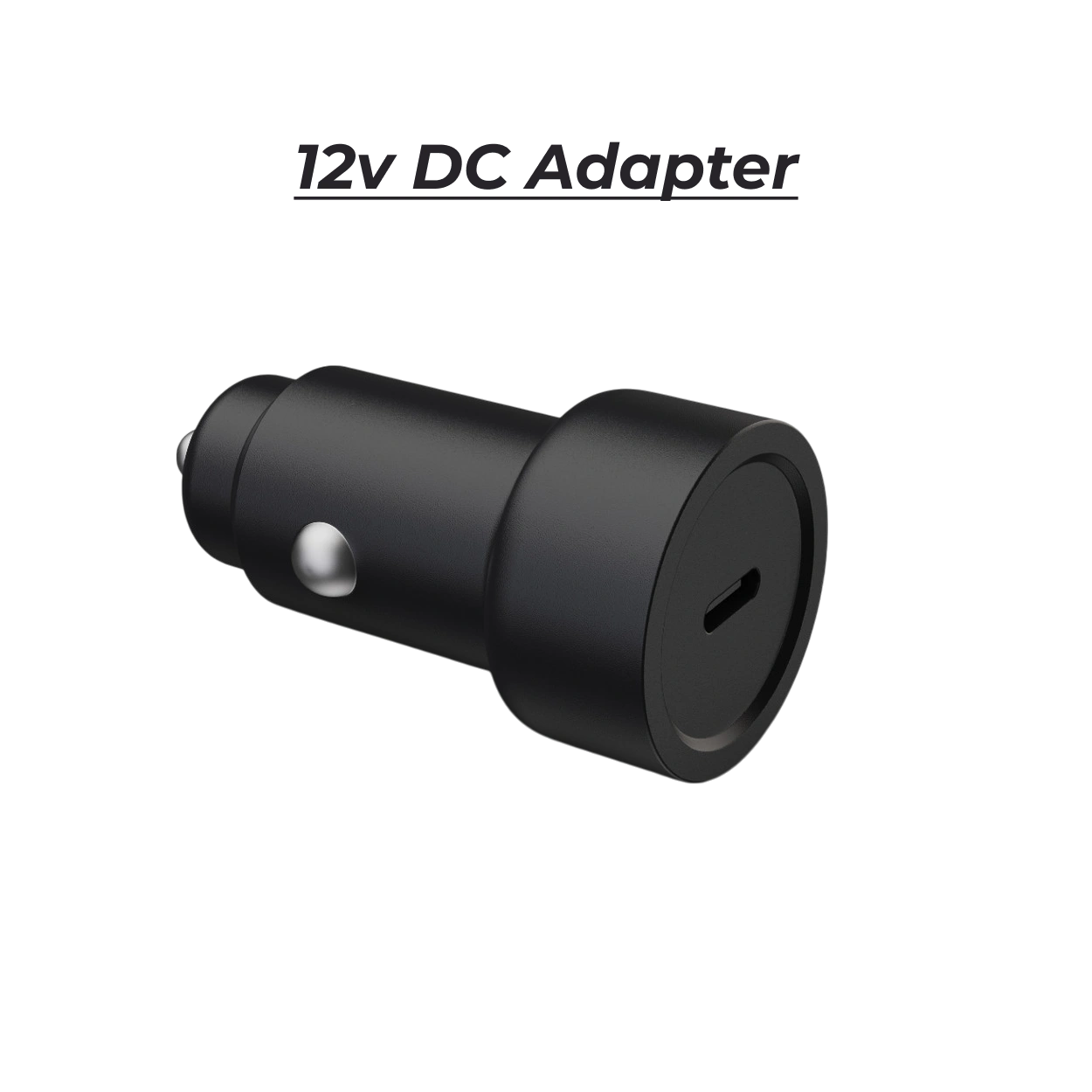 Адаптер для авто Juggernaut 12V DC з одним портом USB-C у чорному корпусі