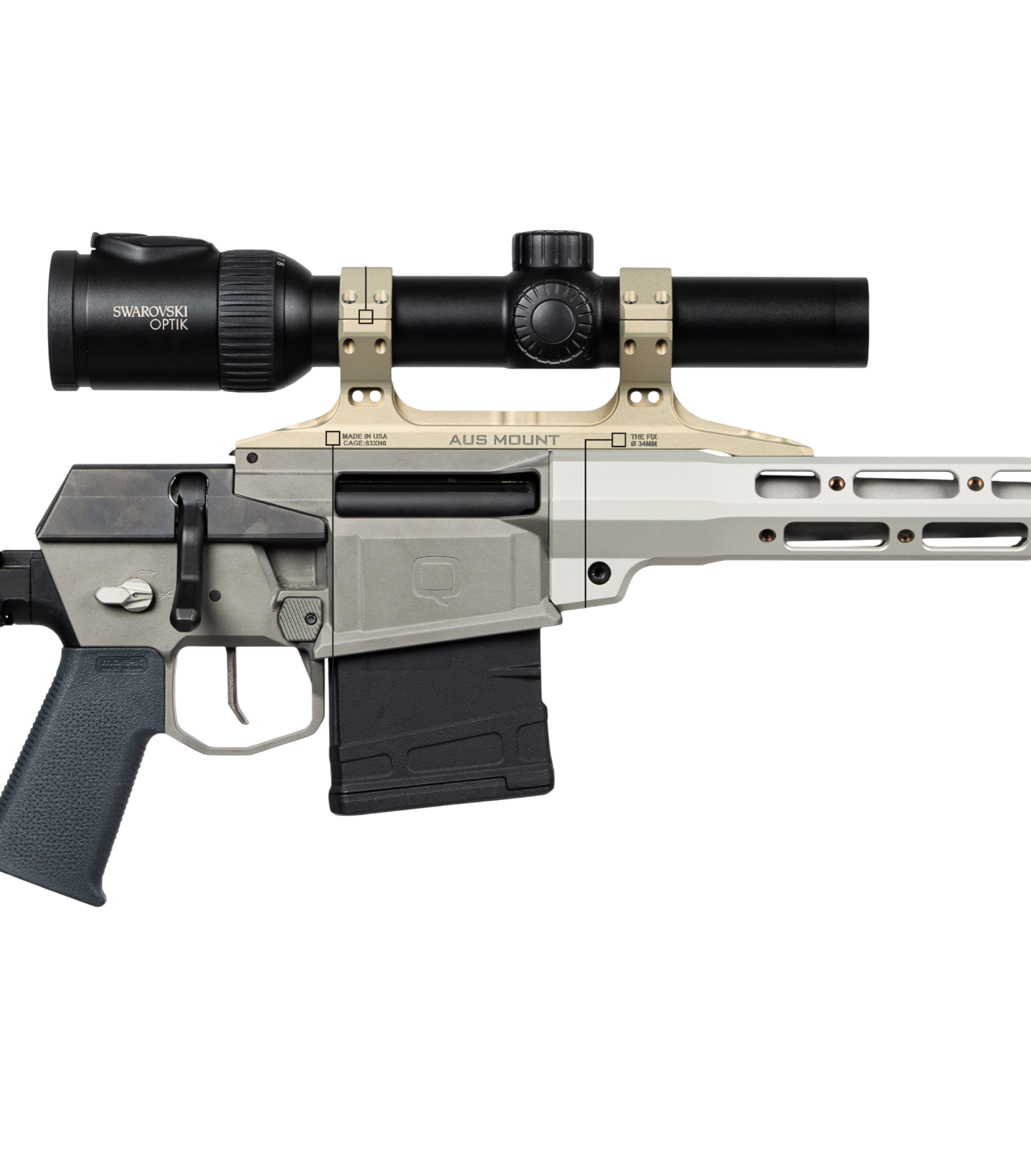 Бічний вигляд кріплення Q Reptilia AUS