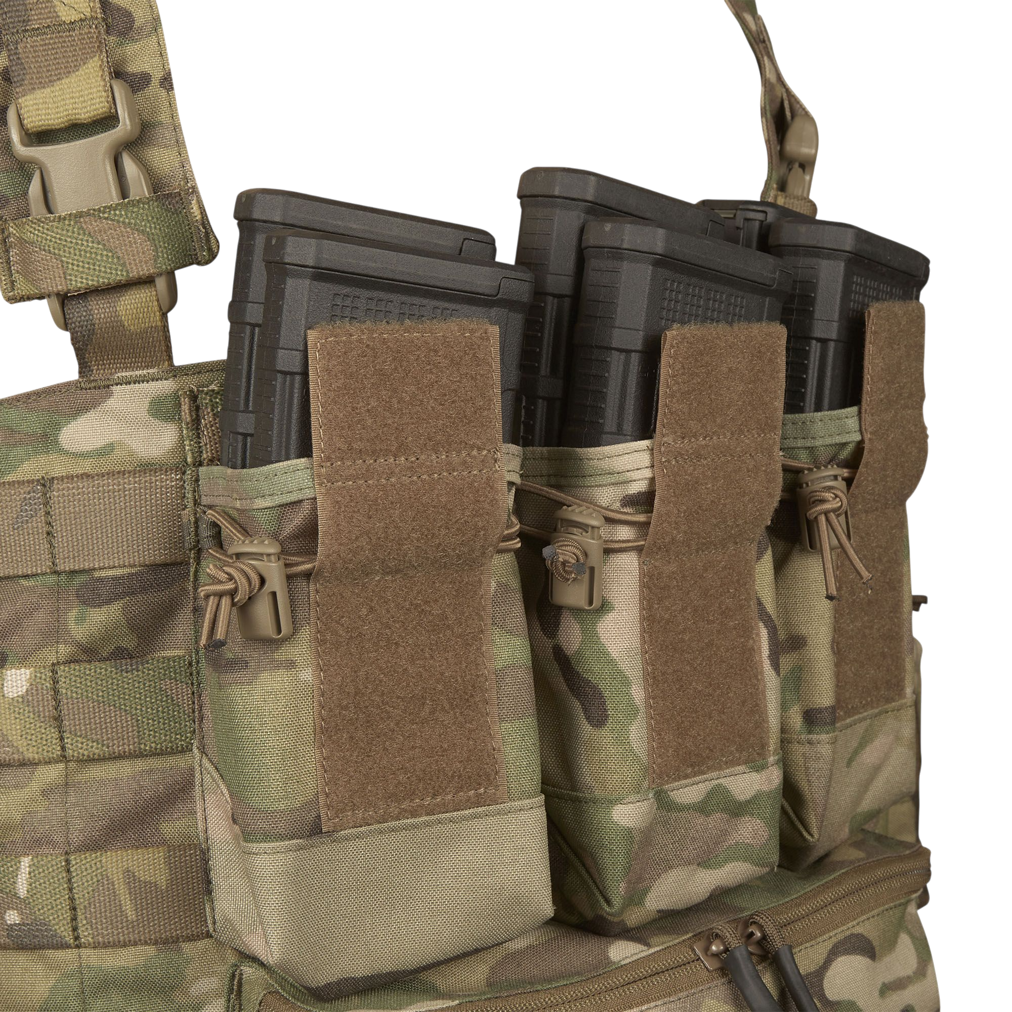 Підсумки з магазинами на передній частині розгрузки Platatac MK5 Multicam