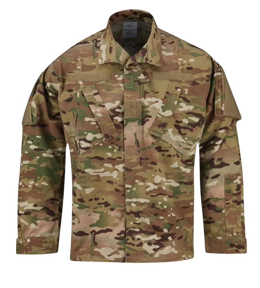 Фронтальний вигляд бойової куртки ACU Propper у кольорі OCP