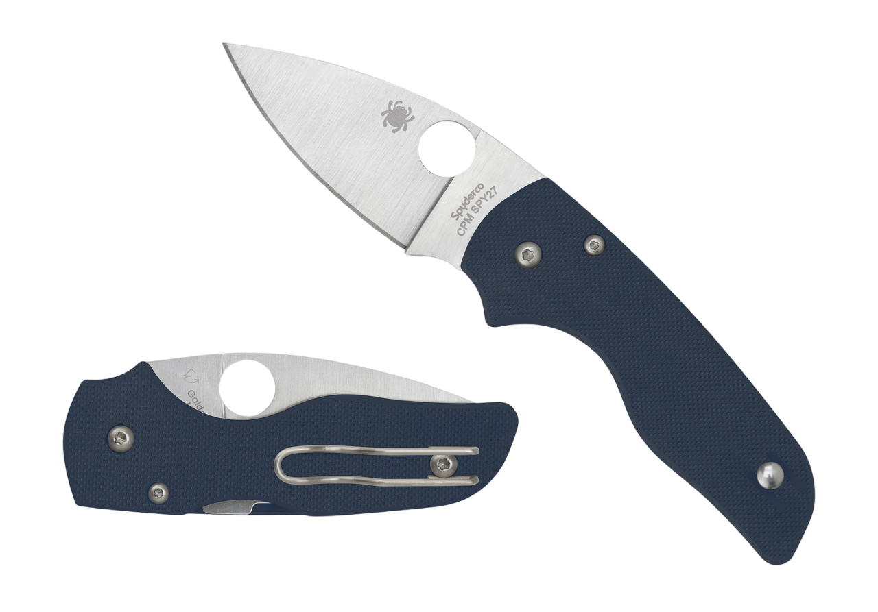 Ніж Spyderco Lil' Native з CPM SPY27 та синьою G10 ручкою