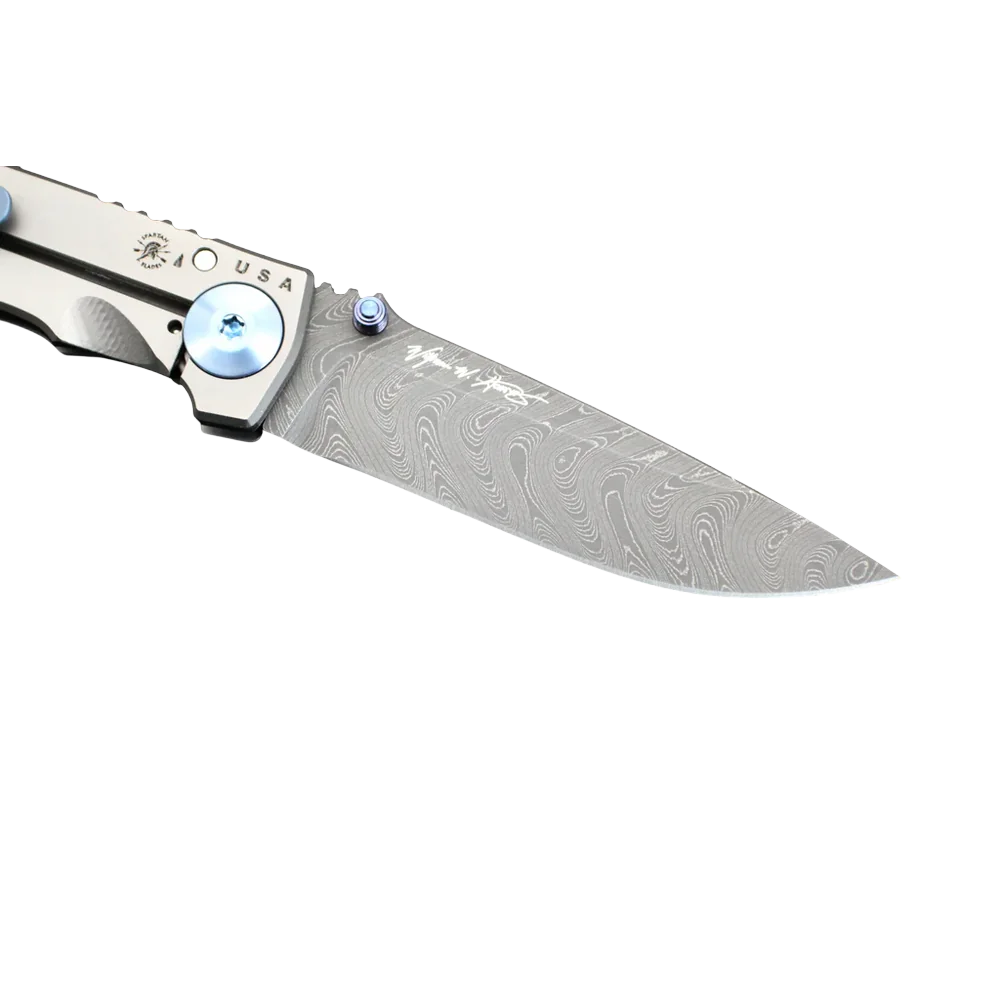 Лезо Chad Nichols Damascus крупним планом